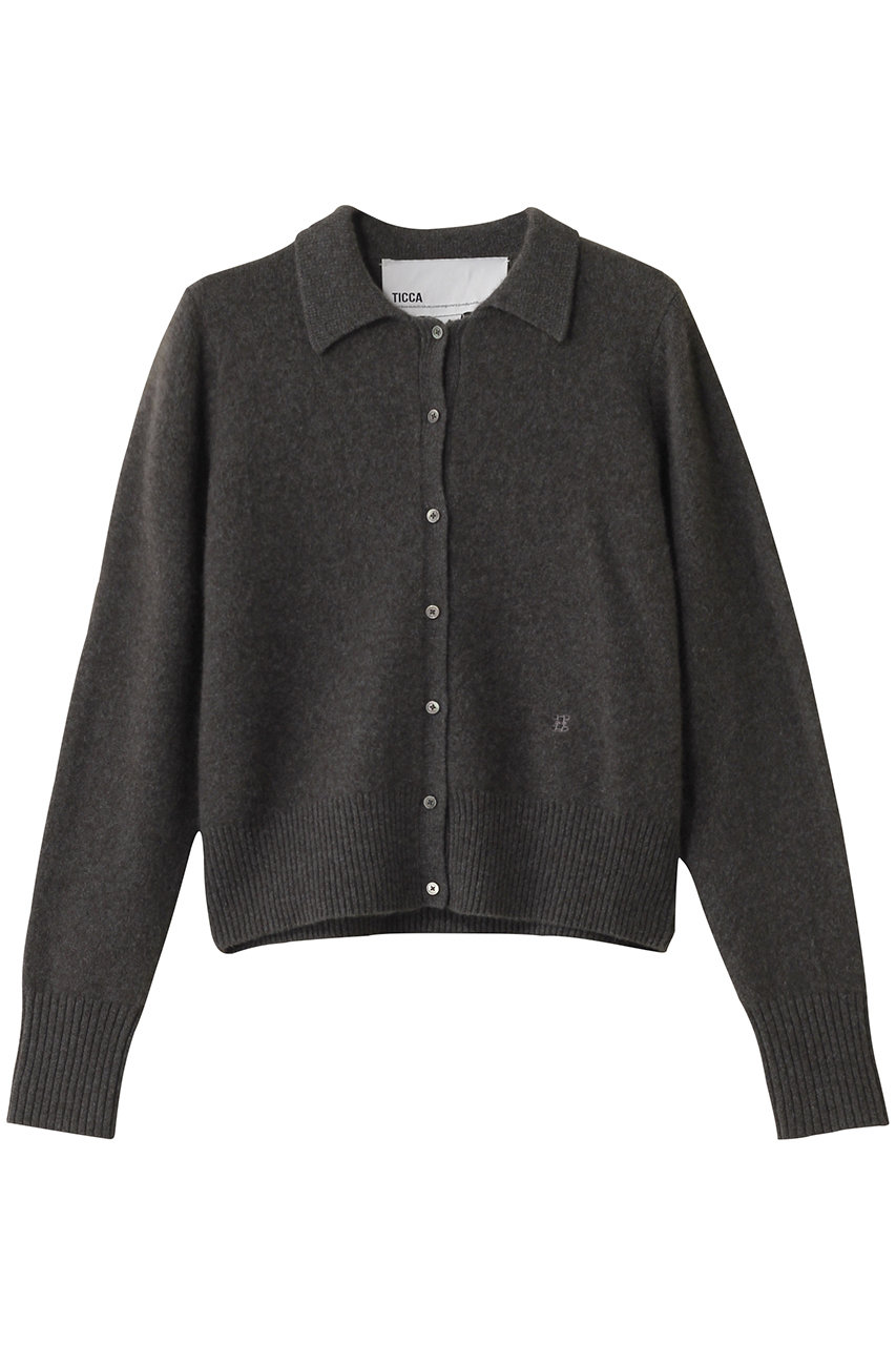 ティッカ/TICCAのヤクポロカーディガン(グレー/0253422504)