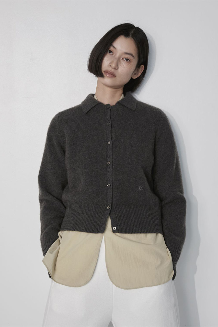 ティッカ　カーディガン TICCA(ティッカ)｜ヤクポロカーディガン/グレー の通販｜ELLESHOP