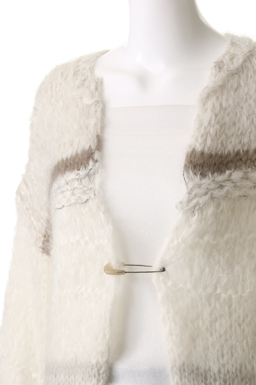 TICCA(ティッカ)｜ハンドニットカーディガン/ホワイトミックス