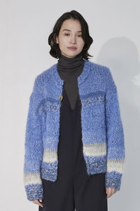 美品▲TICCAティッカ//ウールガウンニットカーディガン ▲マルチカラー 美品△TICCAティッカ//ウールガウンニットカーディガン △マルチカラー