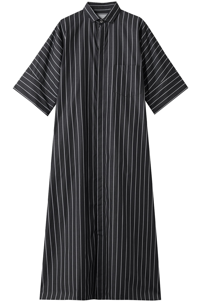 ティッカ/TICCAの【予約販売】テント半袖シャツワンピース(ブラックストライプ/0261407006)