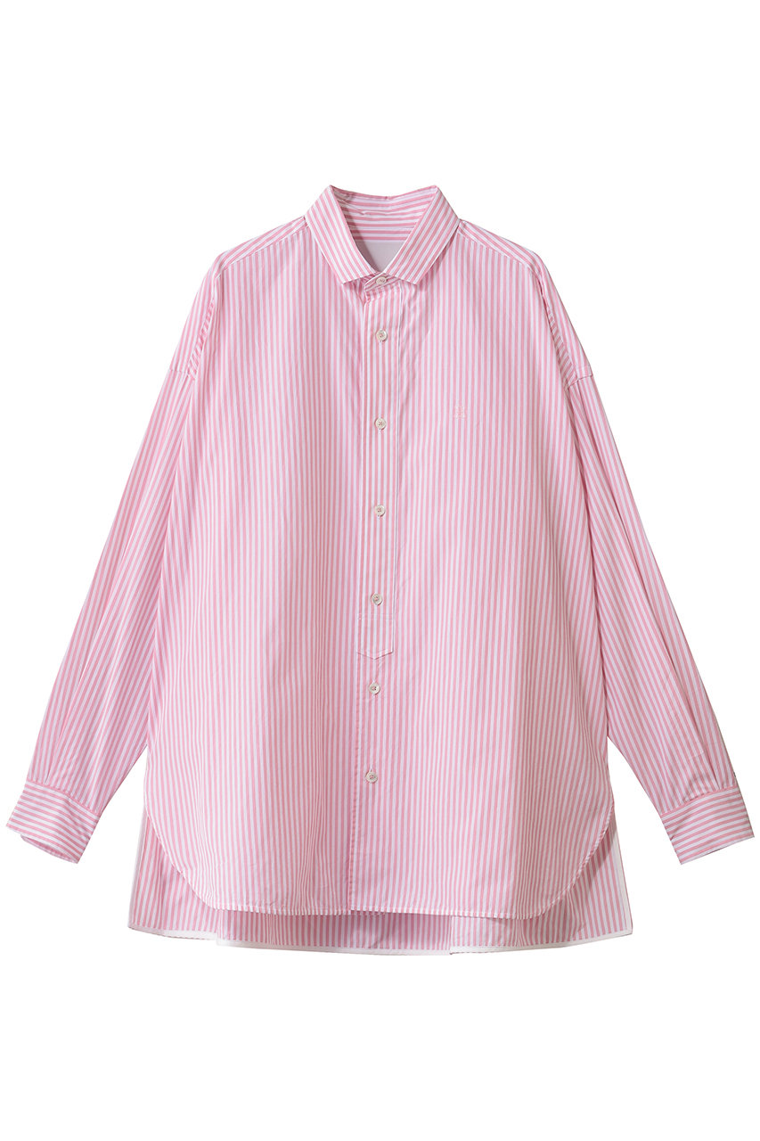 ティッカ/TICCAの【UNISEX】スクエアビッグシャツ(ピンクストライプ/0261401012)