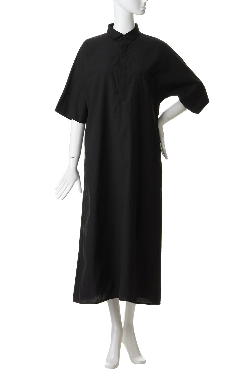 ティッカ シャツワンピース ティッカ TICCA オープンカラーシャツワンピース （black stripe） -靴