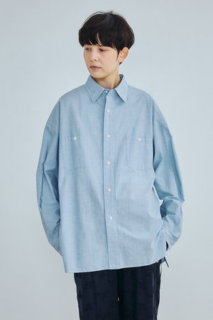 ティッカ/TICCAの【予約販売】【UNISEX】ニアデニムWポケットスクエアビッグシャツ