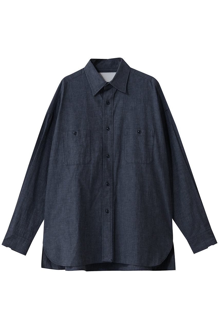 ティッカ/TICCAの【予約販売】【UNISEX】ニアデニムWポケットスクエアビッグシャツ(ネイビー/0261401022)