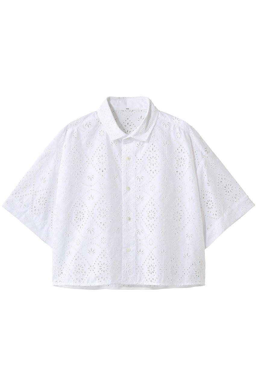ティッカ/TICCAのレース半袖シャツ(ホワイト/0261401122)
