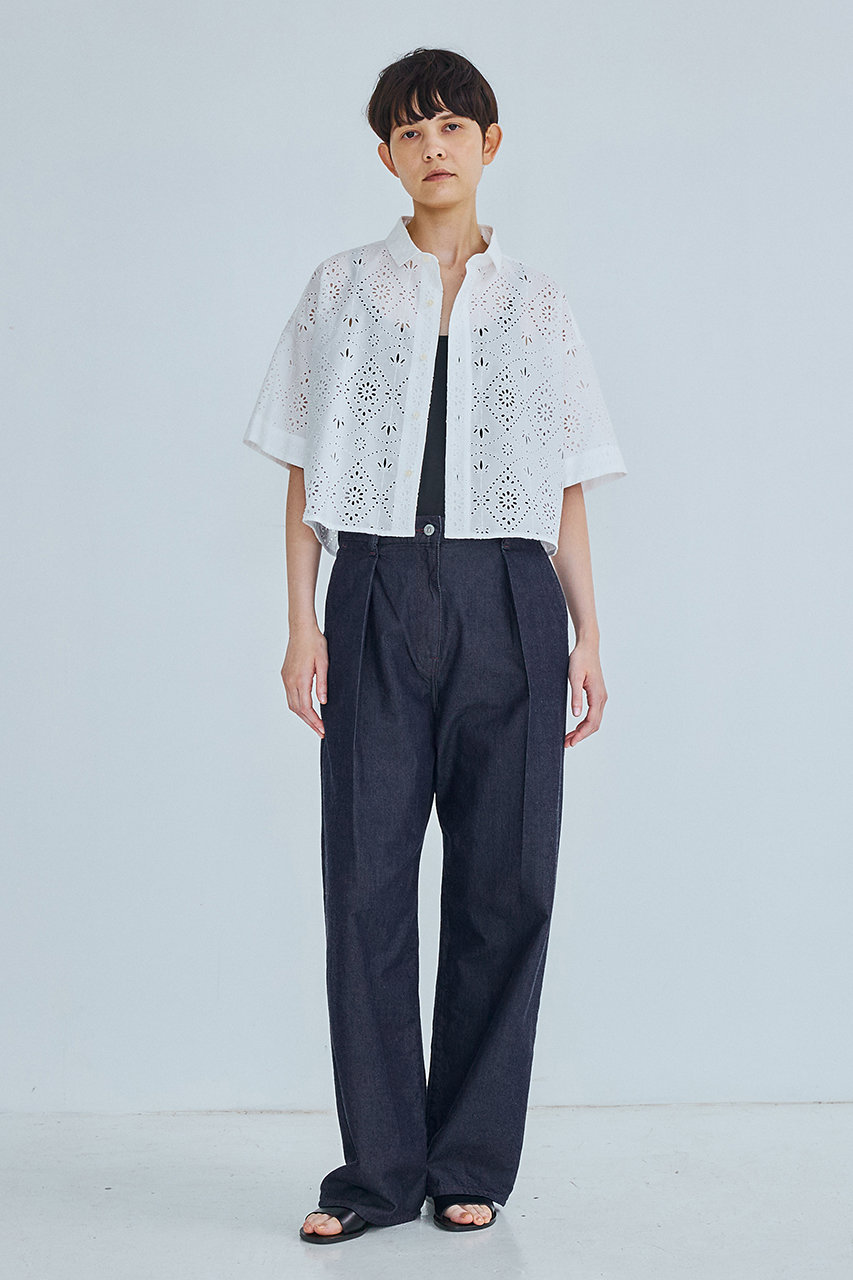 TICCA(ティッカ)｜レース半袖シャツ/ホワイト の通販｜ELLESHOP・(エル