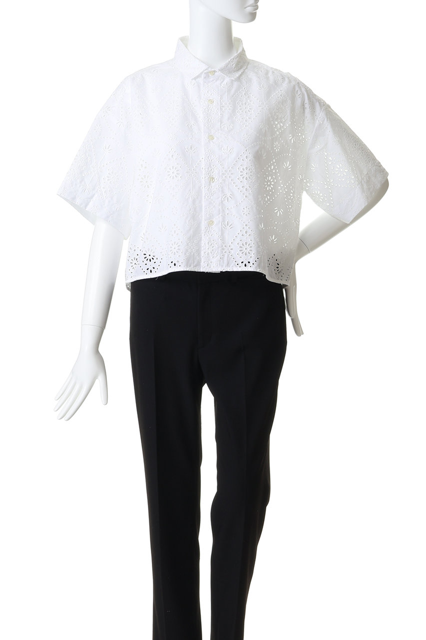 【美品】  TICCA / ティッカ | ショートスリーブ レース シャツブ ラウス | F | ホワイト | レディース TICCA - 【美品】 TICCA / ティッカ | ショートスリーブ レース