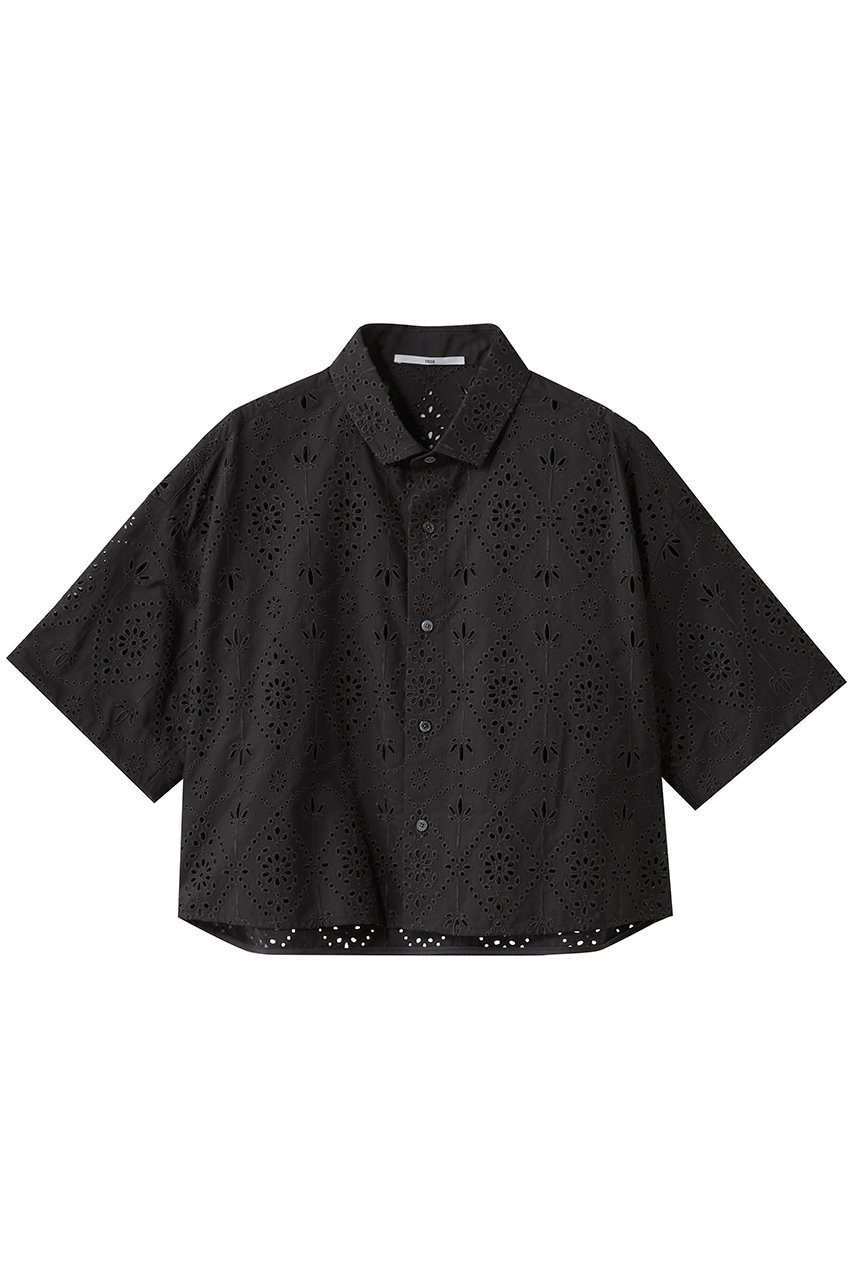 ティッカ/TICCAのレース半袖シャツ(チャコールグレー/0261401122)