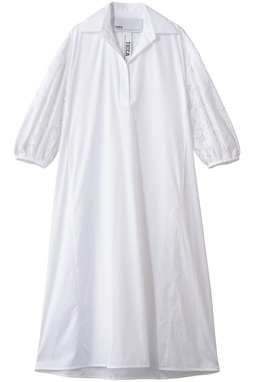 ティッカ/TICCAのフラワーレースワンピース(ホワイト/0261407134)