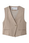 コットンシルクラミーベスト ティッカ/TICCA ベージュ