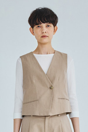 ティッカ/TICCAのコットンシルクラミーベスト(110800/110806)