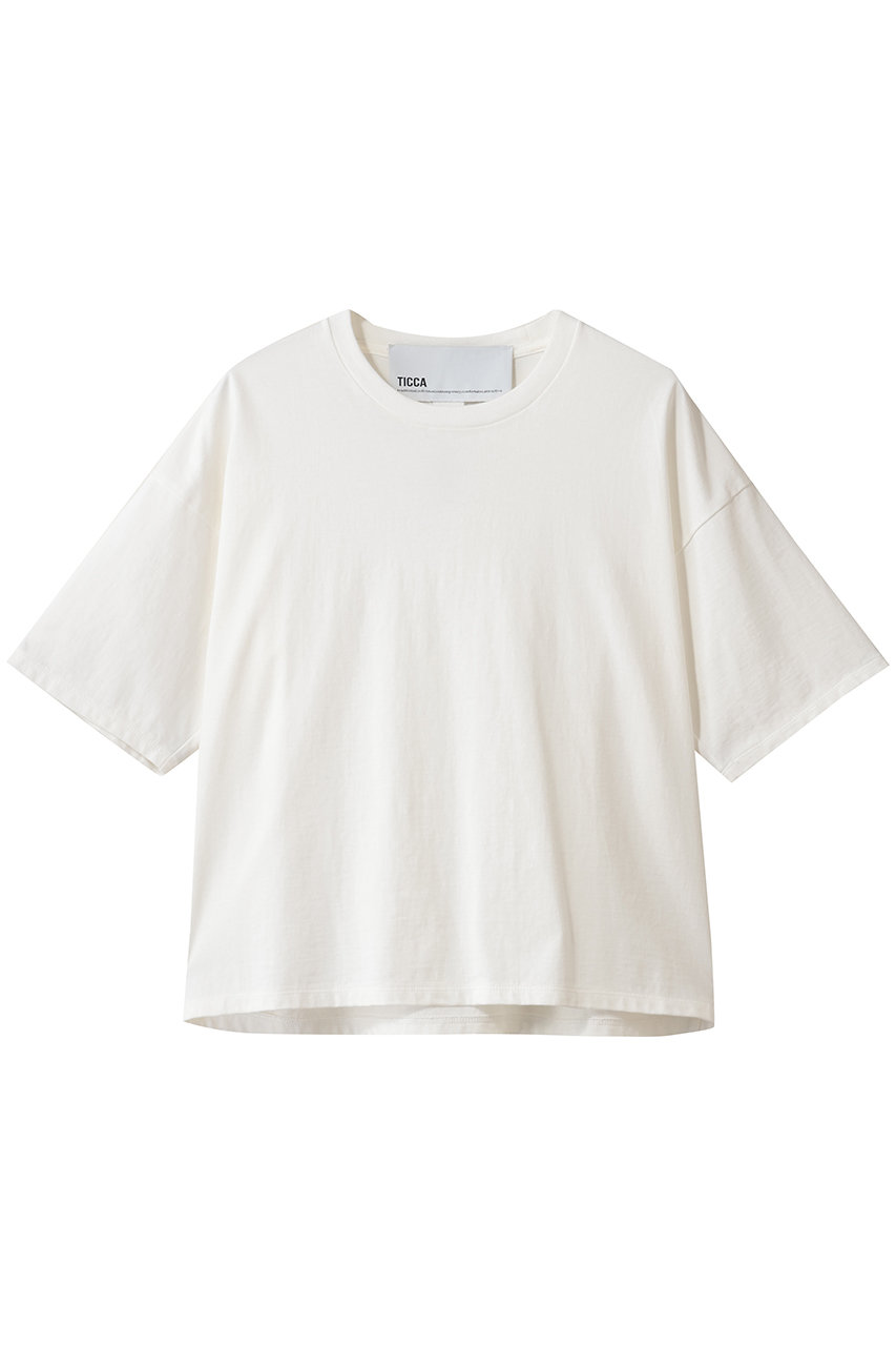 ティッカ/TICCAの【予約販売】エンブロイダリースクエアTシャツ(ホワイト/0261426191)