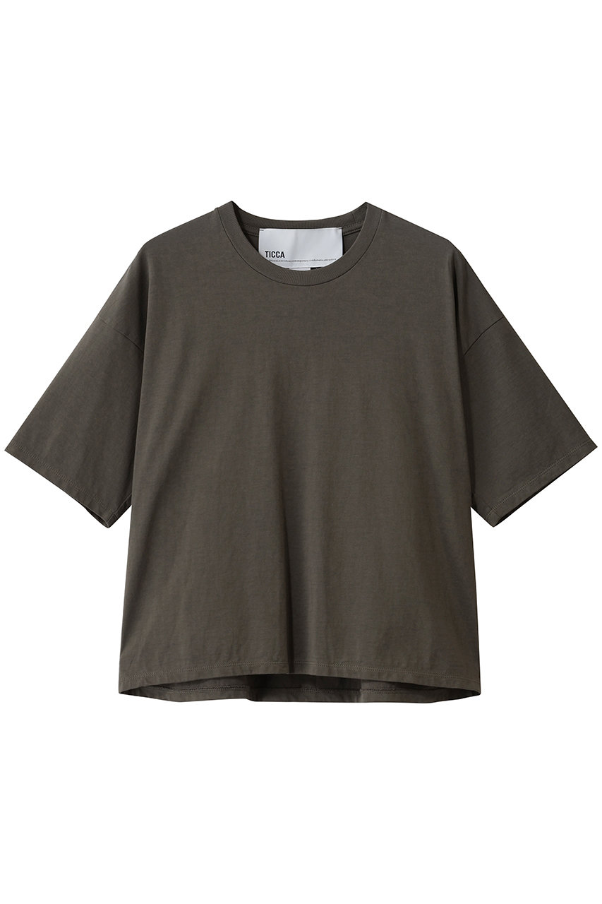ティッカ/TICCAの【予約販売】エンブロイダリースクエアTシャツ(カーキ/0261426191)