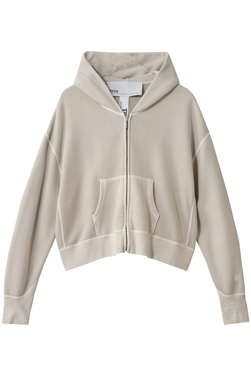 ティッカ/TICCAのウラケジップパーカー(ベージュ/0261426212)