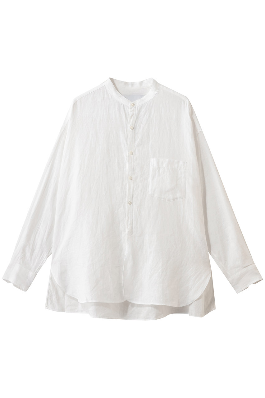 ティッカ/TICCAの【予約販売】リネンノーカラーシャツ(ホワイト/0261401401)