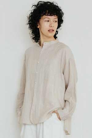 ティッカ/TICCAの【予約販売】リネンノーカラーシャツ(110400/110403)