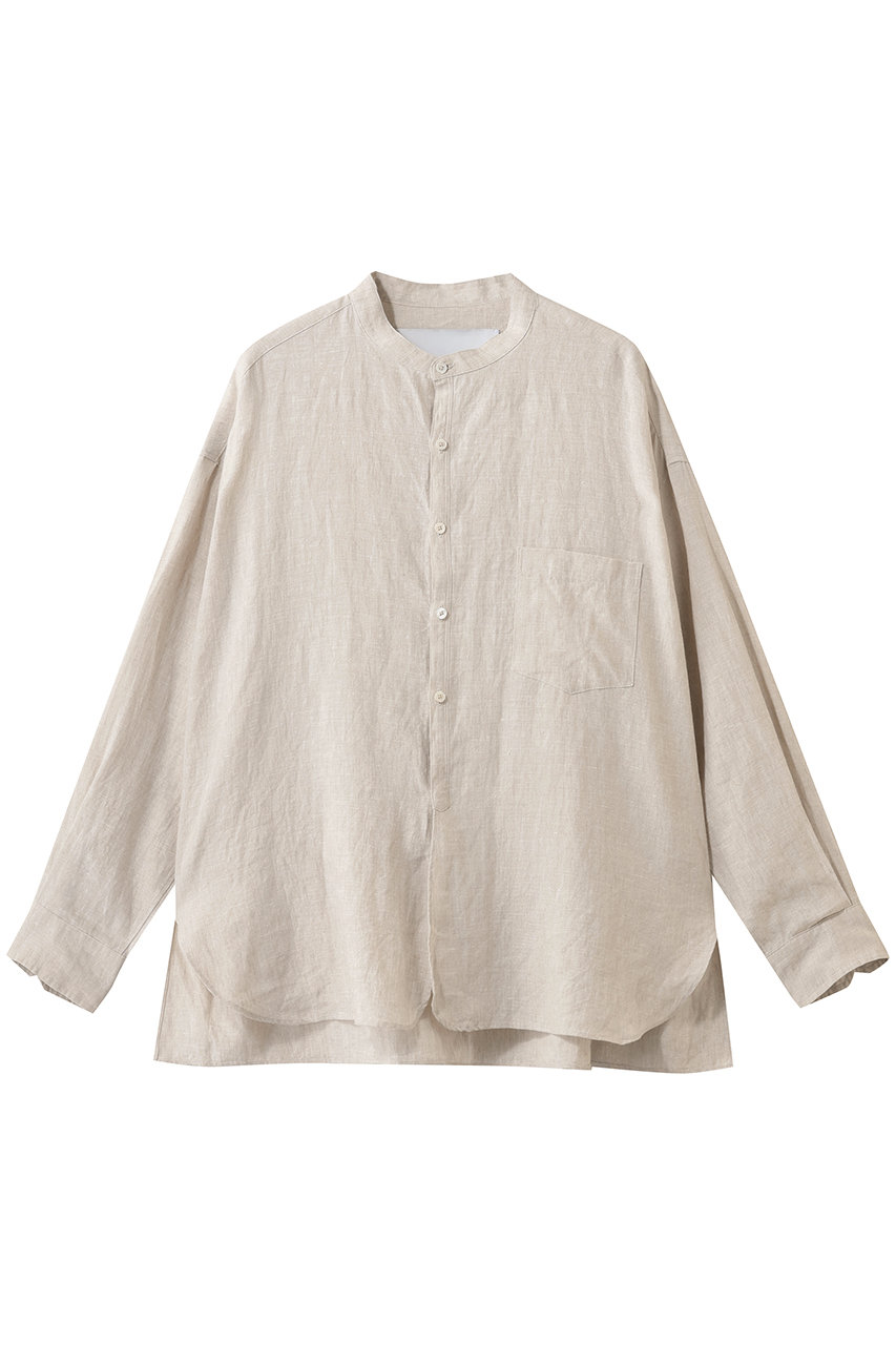 ティッカ/TICCAの【予約販売】リネンノーカラーシャツ(ベージュ/0261401401)