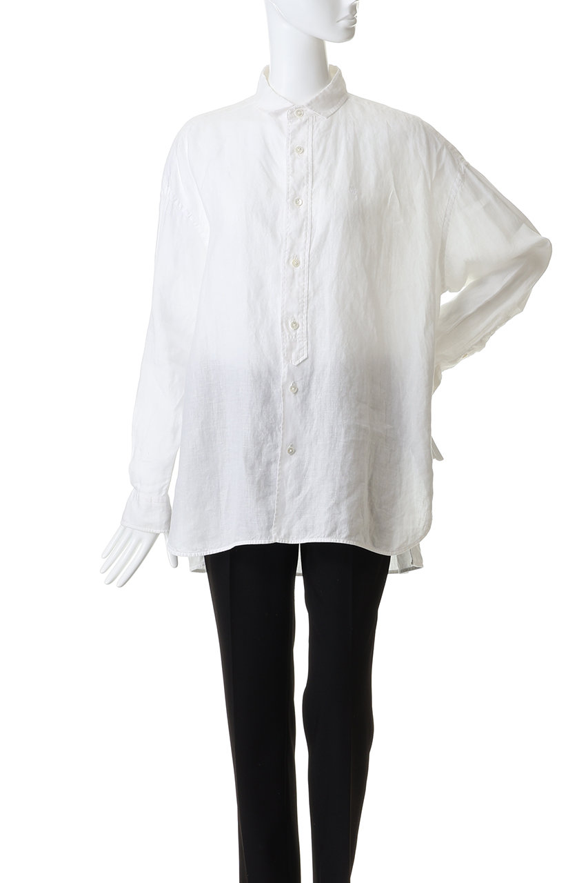 TICCA(ティッカ)｜【UNISEX】リネンスクエアビッグシャツ/ホワイト の