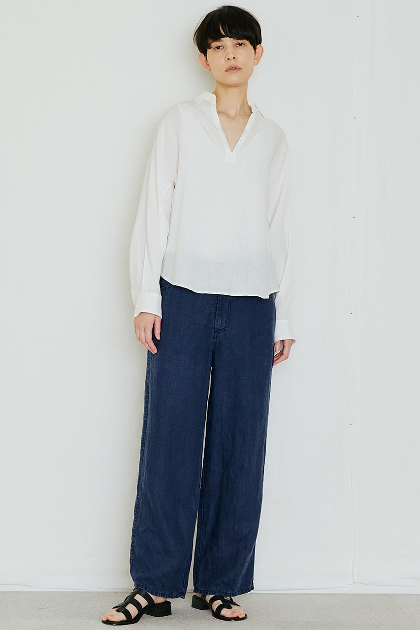 TICCA(ティッカ)｜リネンスキッパーシャツ/ホワイト の通販｜ELLESHOP