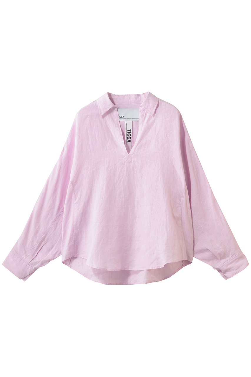 ティッカ/TICCAの【予約販売】リネンスキッパーシャツ(ベイビーピンク/0261401408)