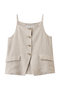 【予約販売】リネンキャミソールベスト ティッカ/TICCA ベージュ