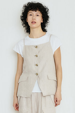 ティッカ/TICCAの【予約販売】リネンキャミソールベスト(110800/110806)
