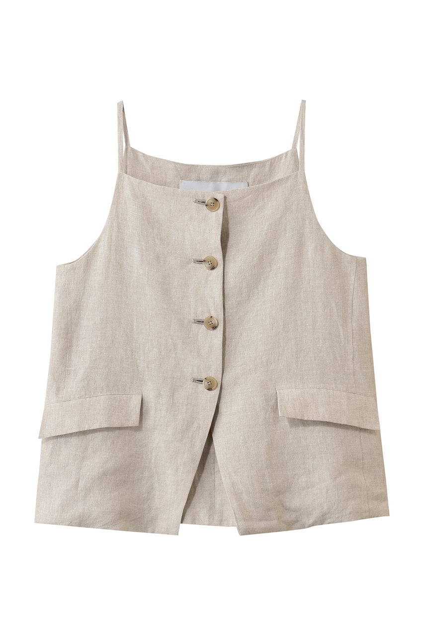 ティッカ/TICCAの【予約販売】リネンキャミソールベスト(ベージュ/0261410413)