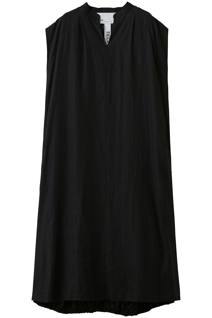 ティッカ/TICCAの【予約販売】リネンフレンチスリーブバルーンドレス(ブラック/0261407412)