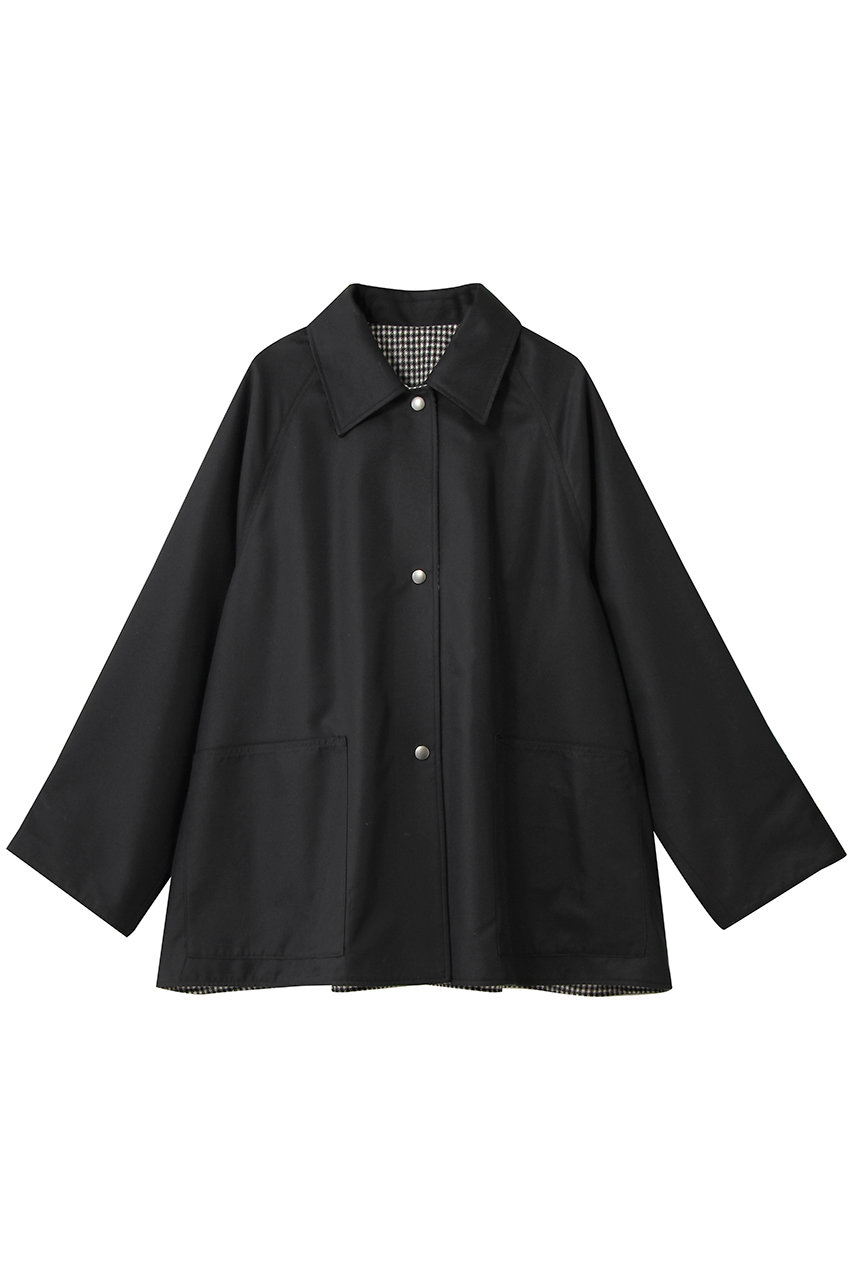ティッカ/TICCAの【予約販売】リバーシブルショートコート(ブラック×ホワイトチェック/0263410031)