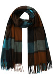 【UNISEX】3 Colour Block Check With Pane カシミヤストール