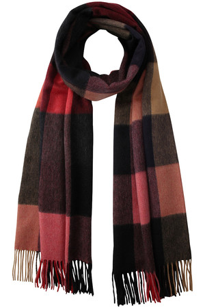 【UNISEX】7COLOUR BLOCK CHECK カシミヤストール