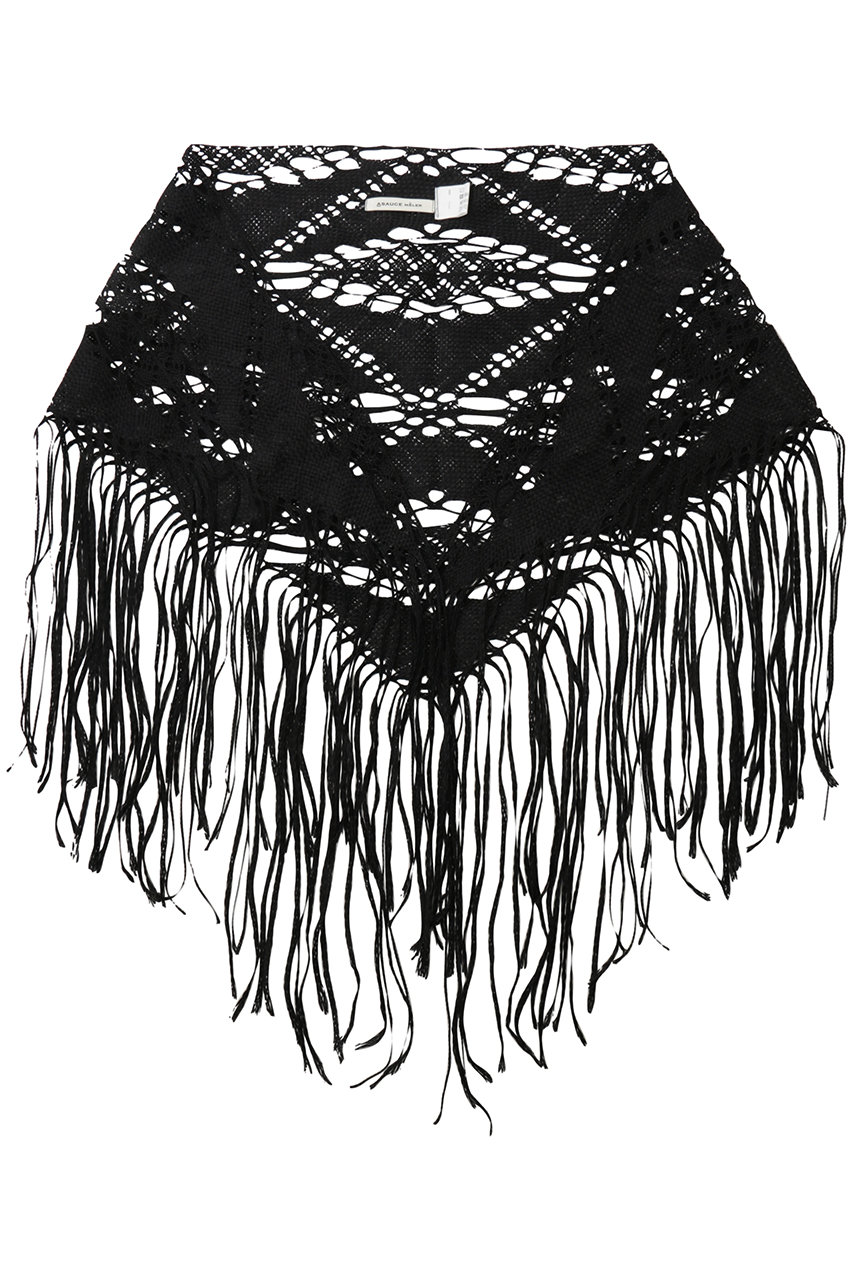 アソース メレ/ASAUCE MELERのギマコットントライアングルレースストール(ブラック/AM26-ST144)