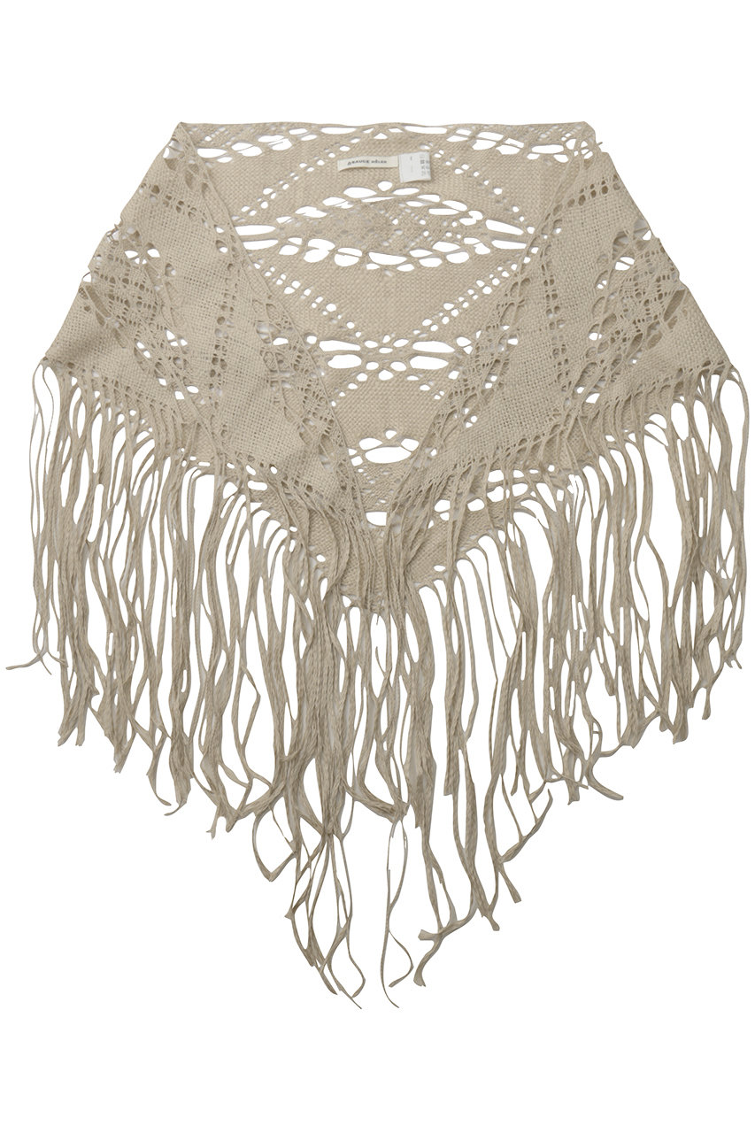 アソース メレ/ASAUCE MELERのギマコットントライアングルレースストール(グレージュ/AM26-ST144)