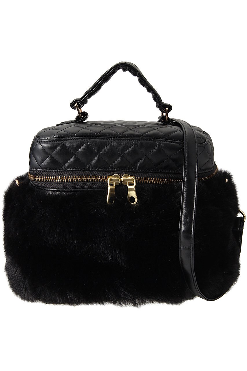  Faviora Class 【Faviora faux fur】FUX Fake Fur Vanity Bag (ブラック F) ファビオラ クラス ELLE SHOP