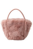 【Faviora Faux Fur】 パイピング ハンドバッグ