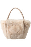 【Faviora Faux Fur】 パイピング ハンドバッグ
