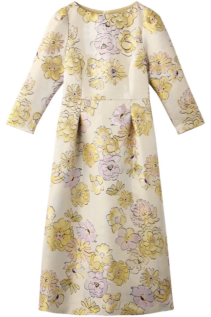 Allureville アルアバイル Loulou Willoughby フラワージャガードワンピース イエロー の通販 Elleshop エル ショップ