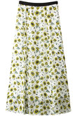 【Loulou Willoughby】フルッターフラワープリントフレアスカート