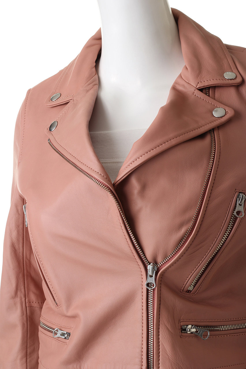 Allureville アルアバイル シープレザーライダース ピンク の通販 Elleshop エル ショップ