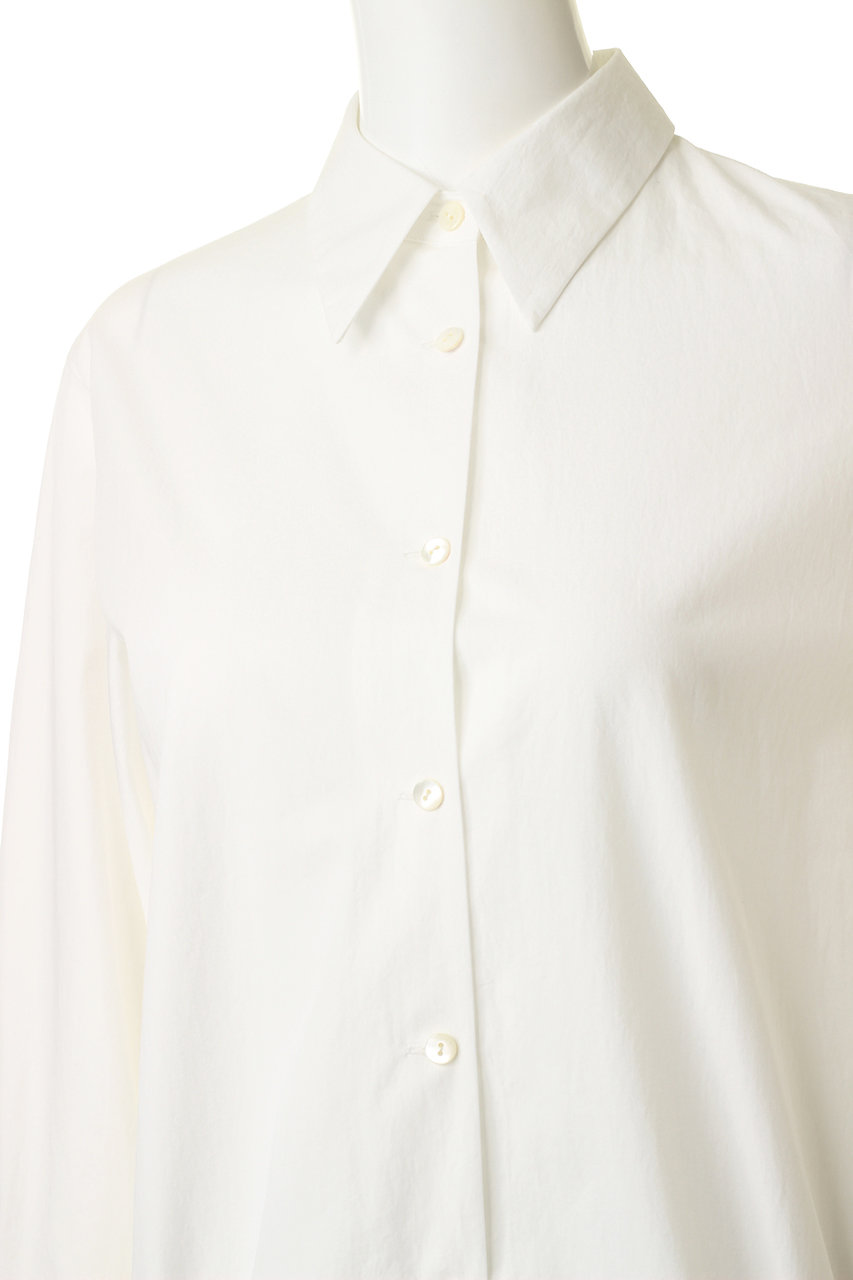 Allureville アルアバイル コンパクトツイルローウエストシャツワンピース ホワイト の通販 Elleshop エル ショップ