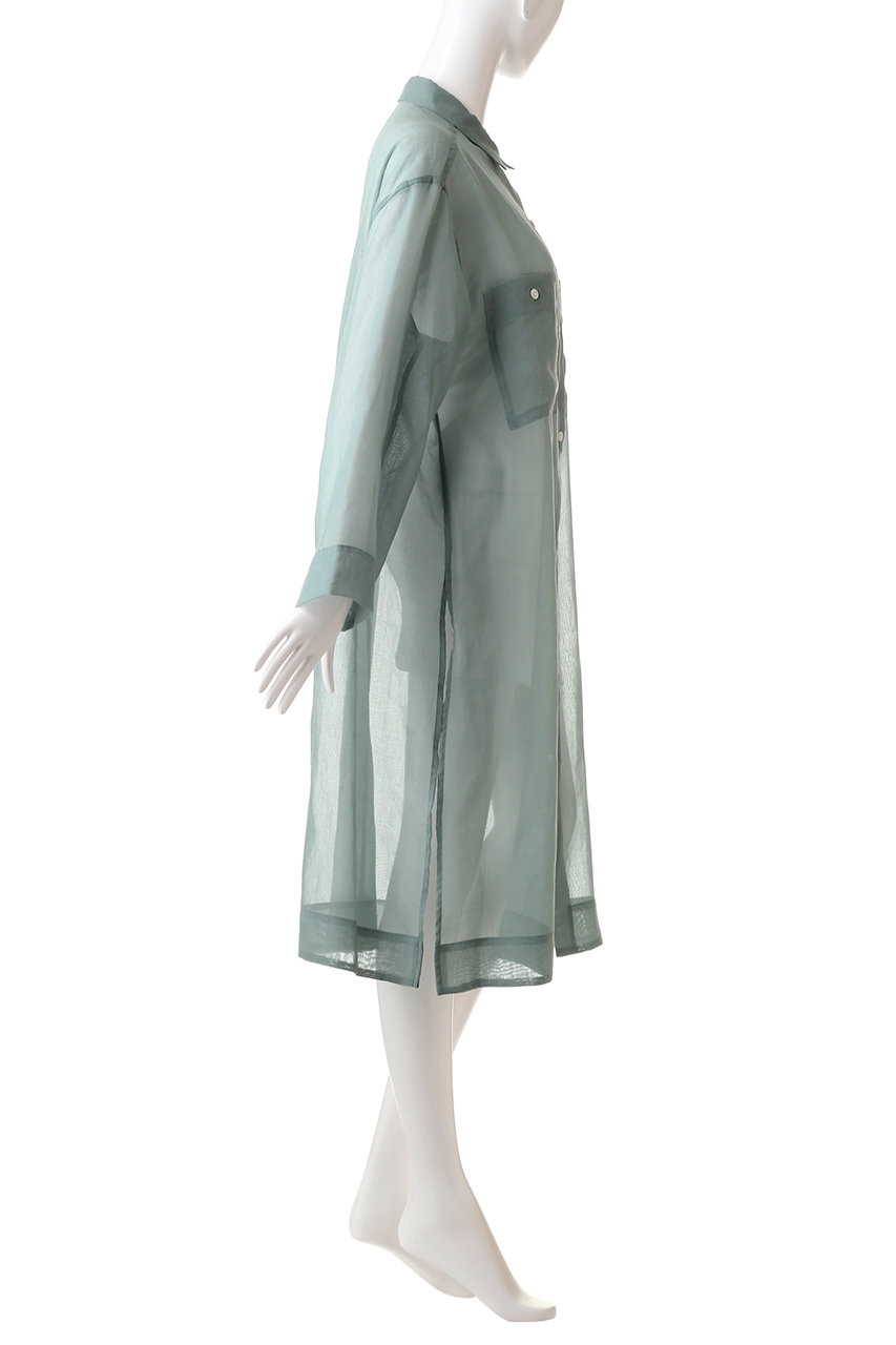 Allureville アルアバイル シアーシャツワンピース ブルー の通販 Elleshop エル ショップ