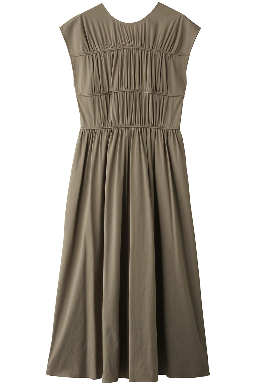 Allureville アルアバイル Loulou Willoughby C Nブロードギャザーワンピース カーキ の通販 Elleshop エル ショップ