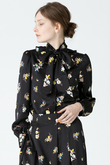【LOULOU WILLOUGHBY】ヴィンテージフラワーフリルブラウス【オンラインショップ限定】