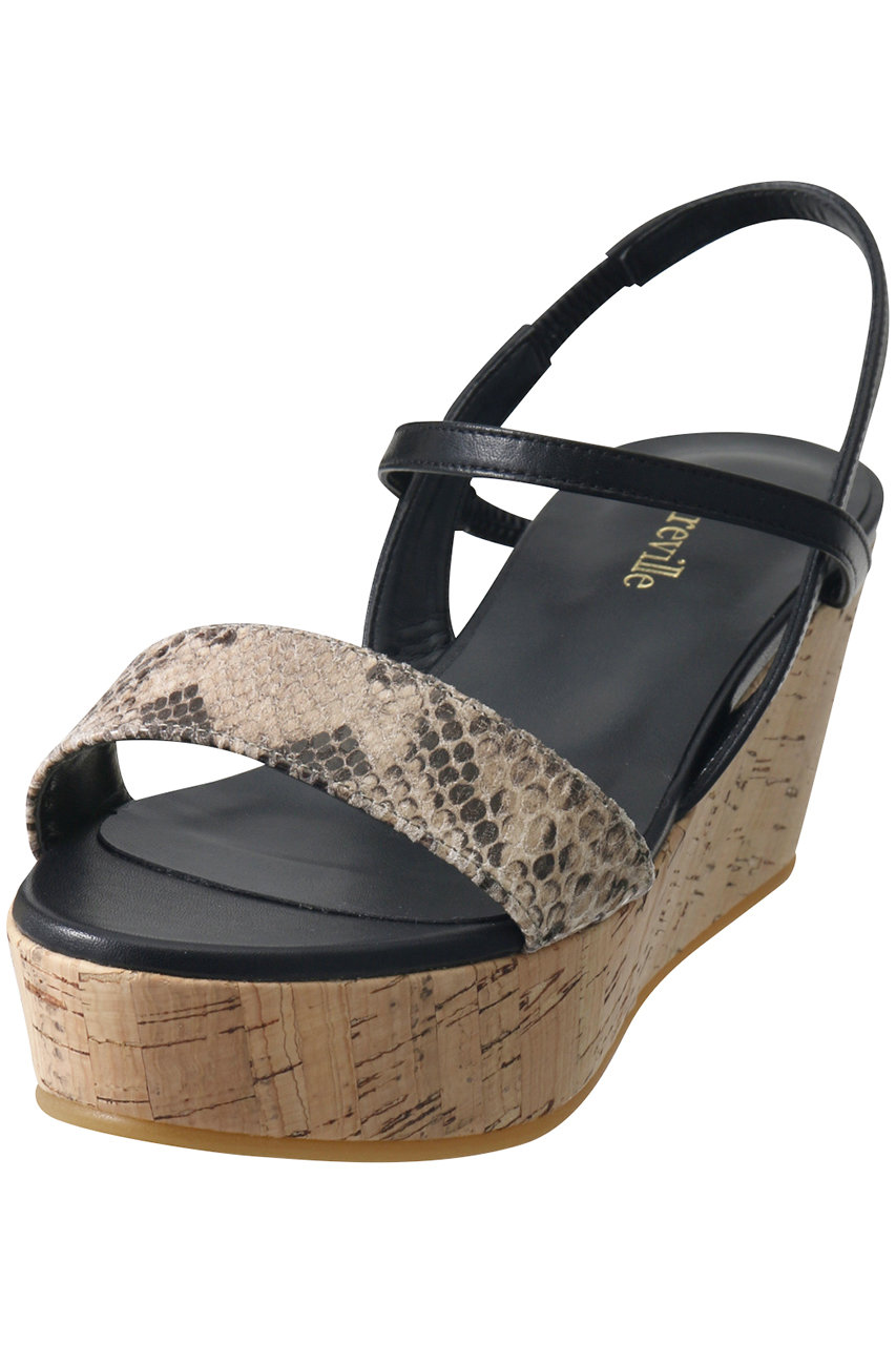 Allureville アルアバイル ハイヒールコルクウェッジサンダル ベージュ2 の通販 Elleshop エル ショップ