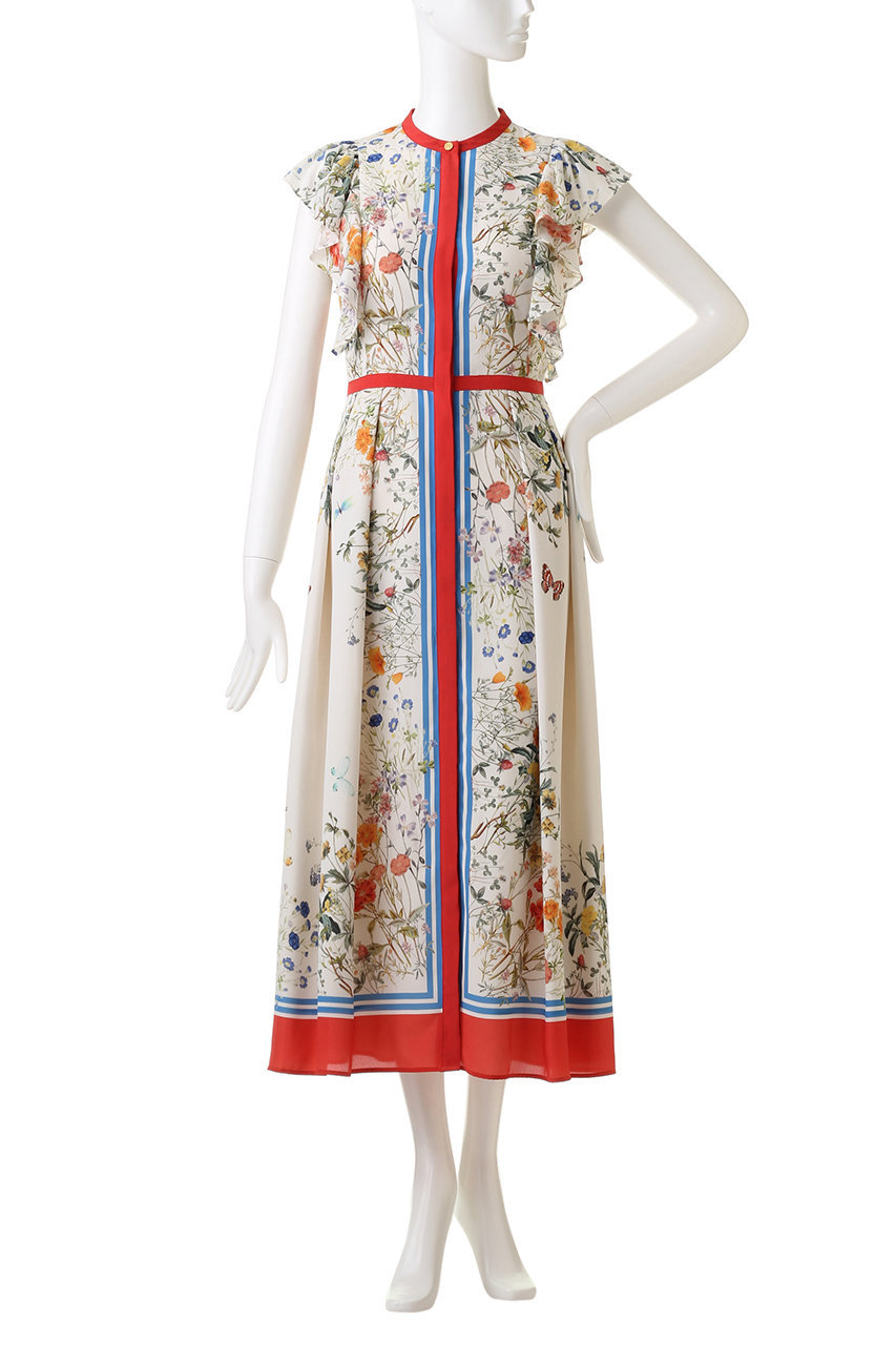 Allureville アルアバイル 予約販売 Loulou Willoughby トリコロールスカーフワンピース ネイビー の通販 Elleshop エル ショップ