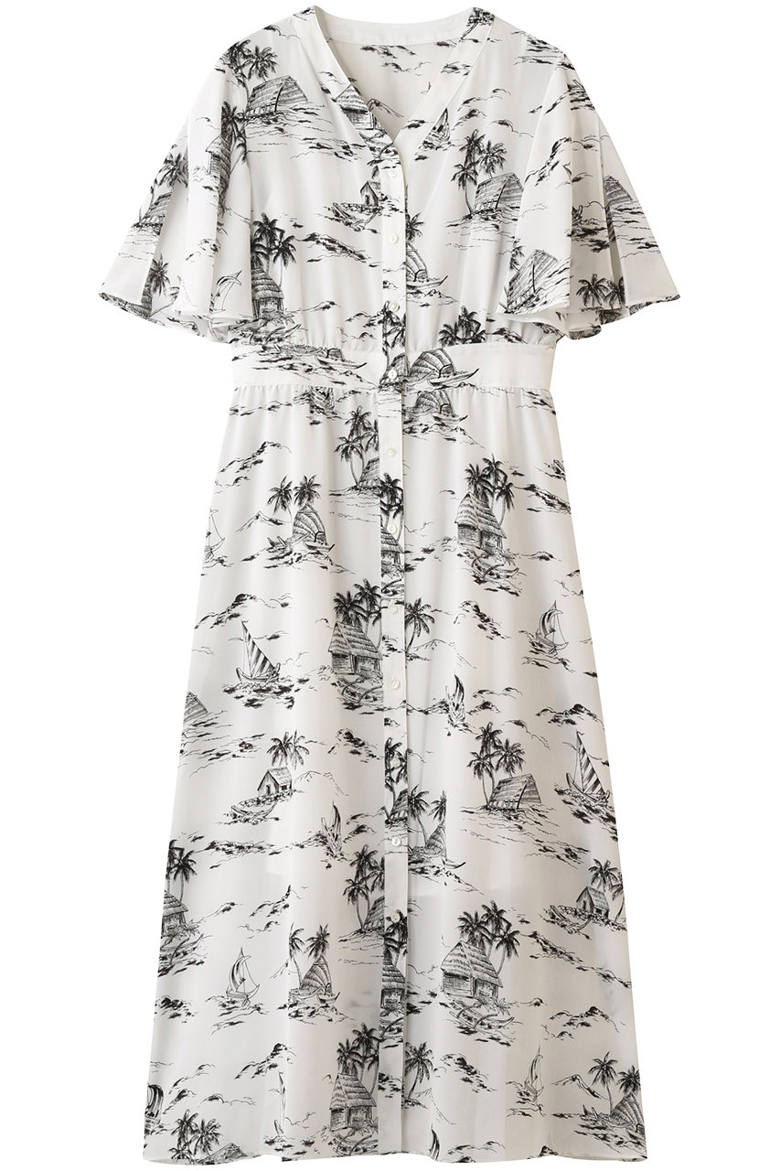 Allureville アルアバイル ヴィンテージアロハｐｔワンピース オフホワイト の通販 Elleshop エル ショップ