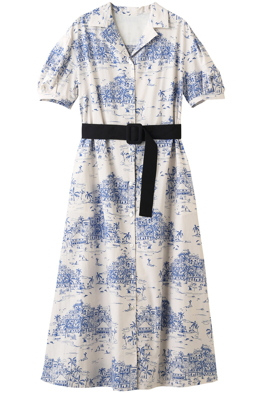 Allureville アルアバイル Loulou Willoughby ドローイングプリントワンピース ブルー の通販 Elleshop エル ショップ