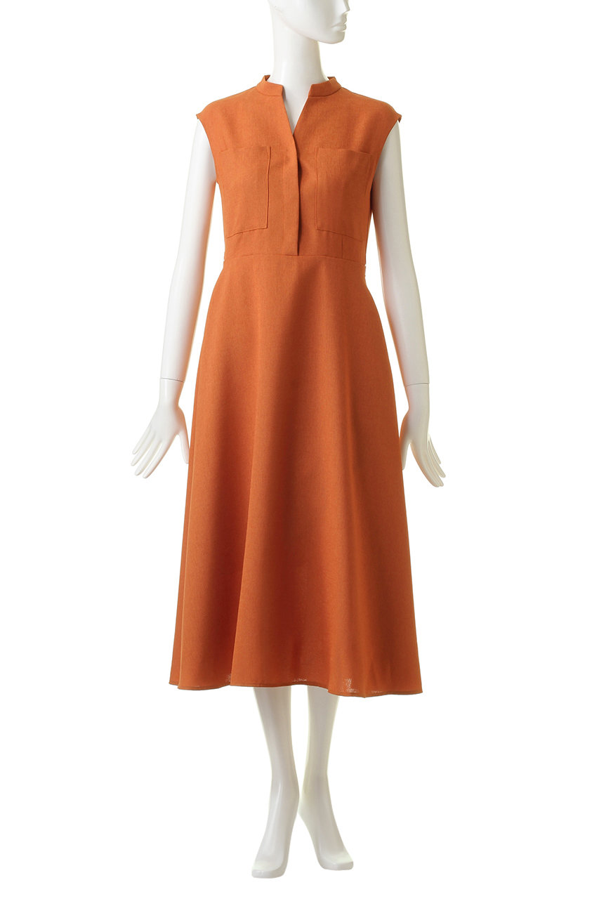 Allureville アルアバイル スラッシュネックフレアワンピース オレンジ の通販 Elleshop エル ショップ