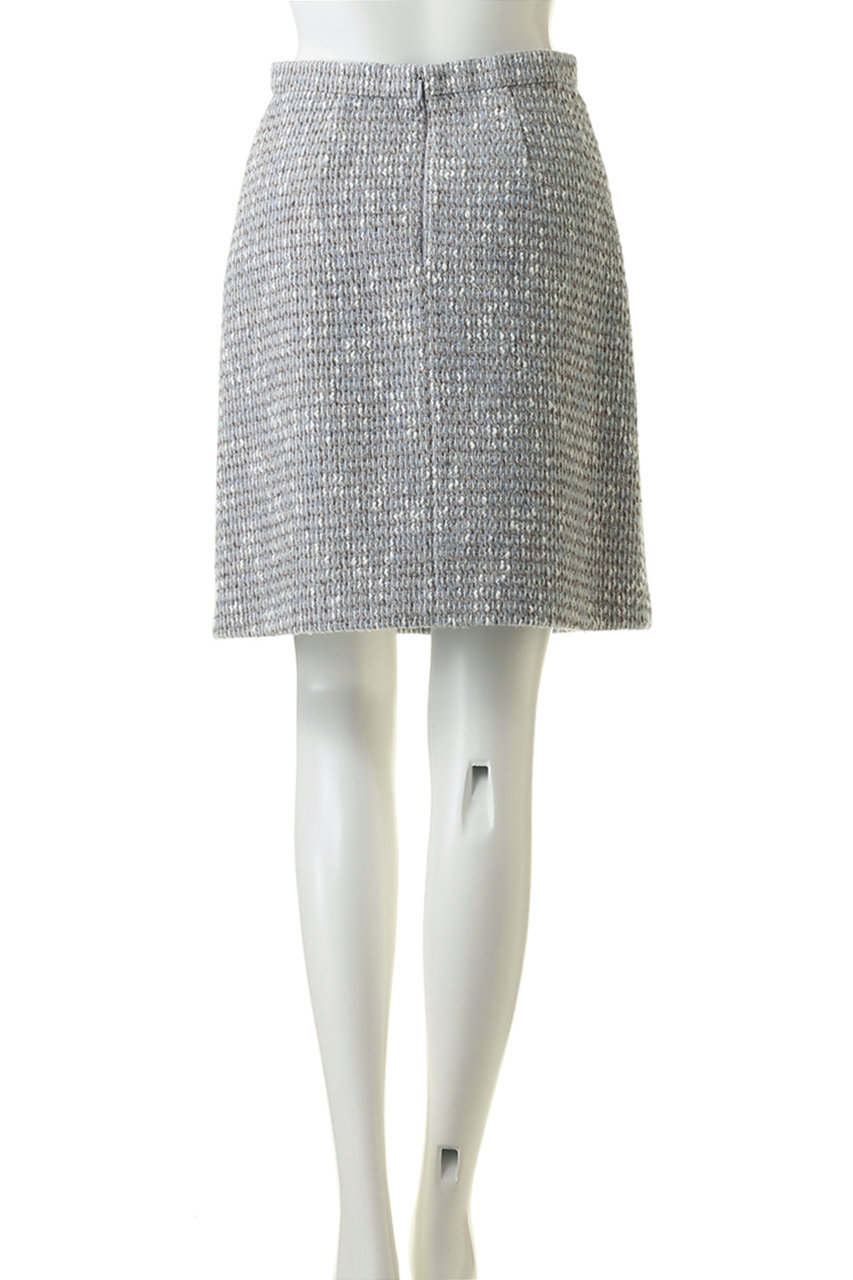 allureville(アルアバイル)｜ツイードミニスカート/ライトグレー の  